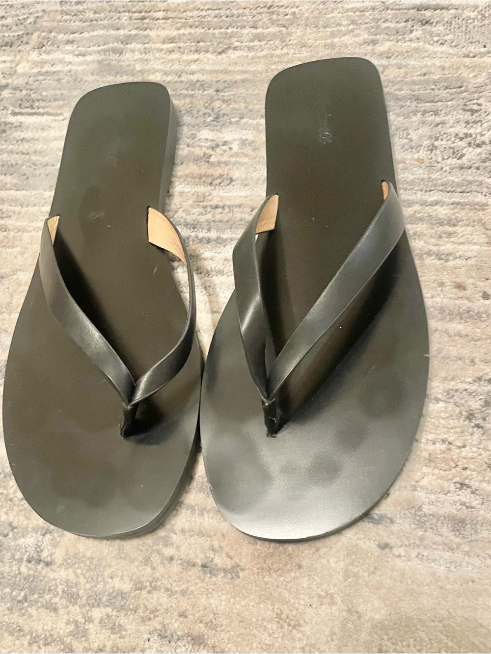 Madewell Women’s The Gabi Thong Slide Sandal in True Black Sz 9- EUC - Picture 2 of 9